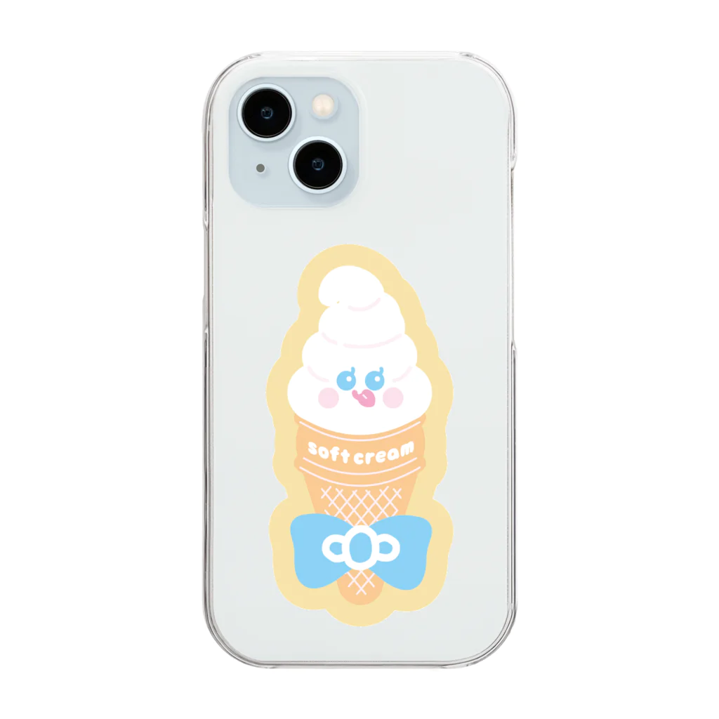 🎀りぼんぱ～ら～🎀のソフトクリーム Clear Smartphone Case