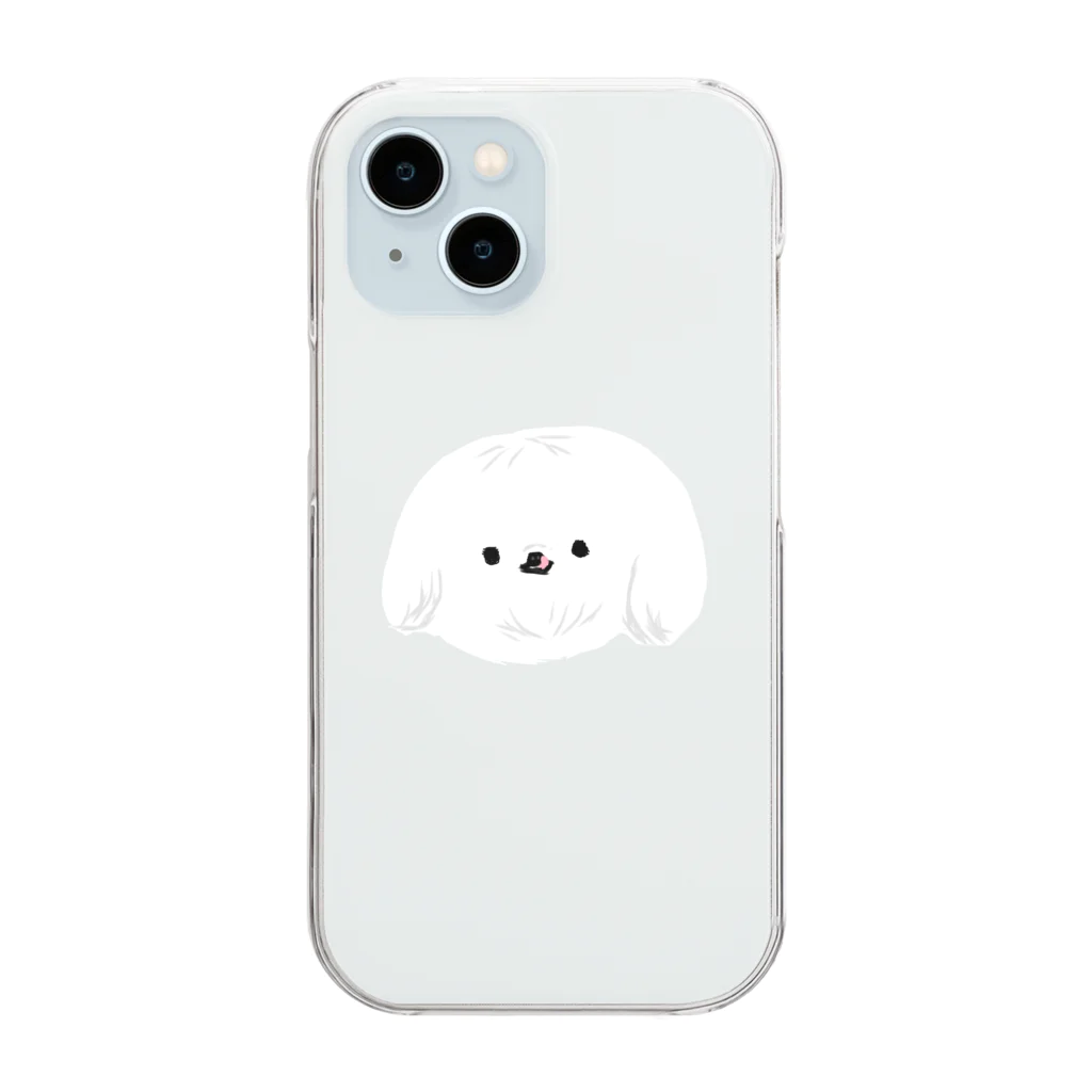 テレパシーズー犬のはなぺろぺろ Clear Smartphone Case