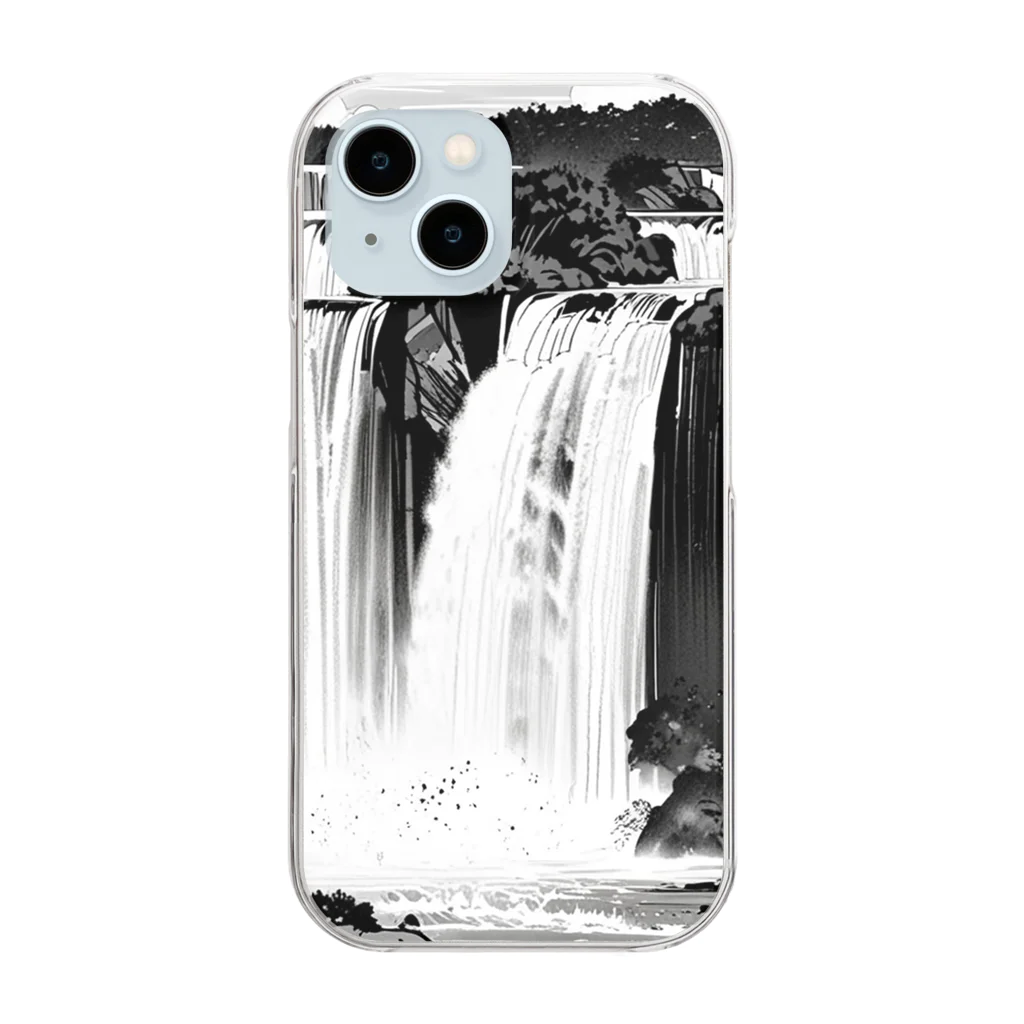 ZZRR12の壮大な滝 Clear Smartphone Case