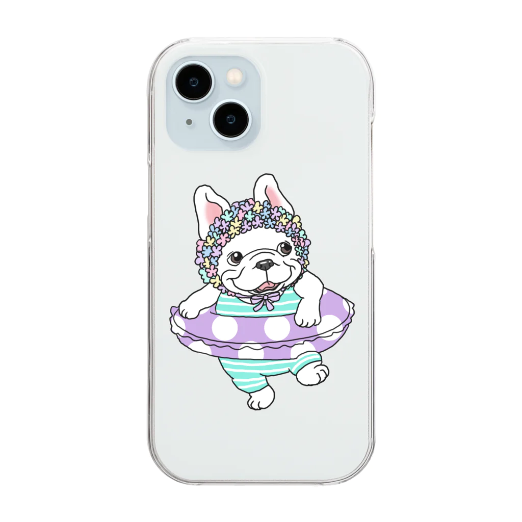 2216studioのわーい、夏だよー！のフレブルちゃん。 Clear Smartphone Case