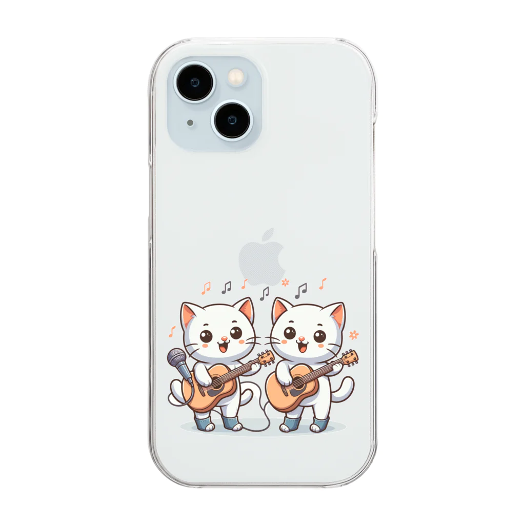 チェリモヤのねこコーラス 12 Clear Smartphone Case