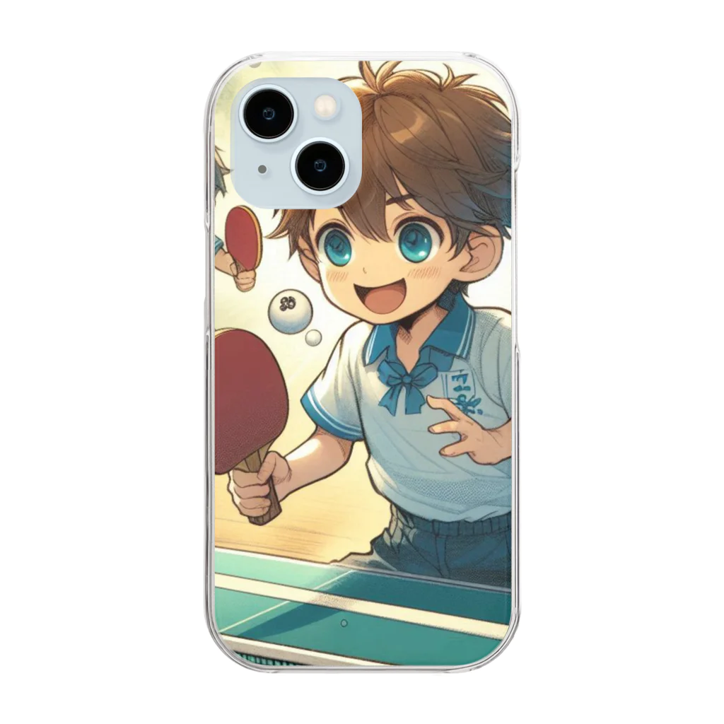 可愛い男の子イラスト販売所　By,keicyanの男の子　中学1年生　卓球部 Clear Smartphone Case