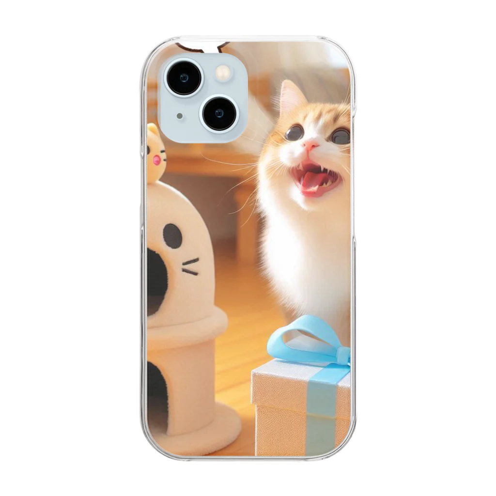 ののちゃんの猫ちゃん Clear Smartphone Case