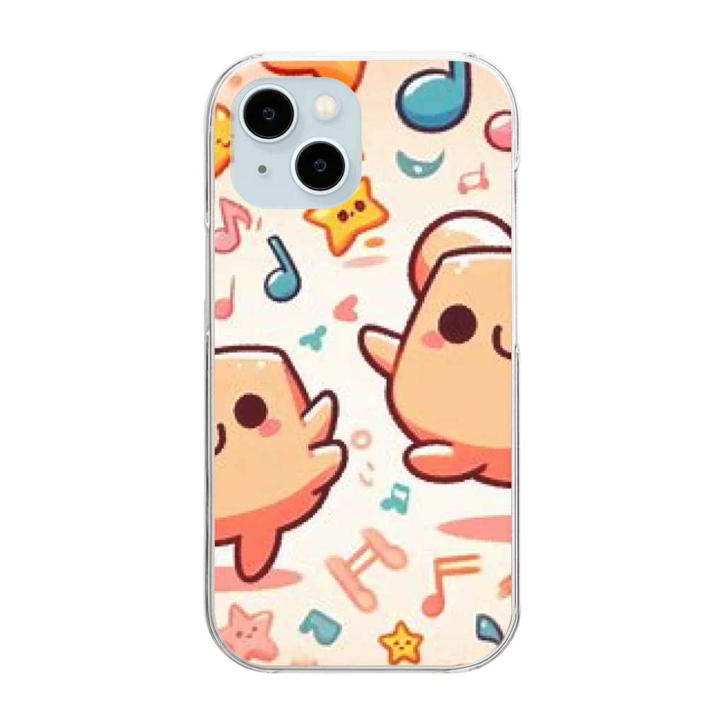 フルヤの音楽と喜びの不思議キャラクター Clear Smartphone Case