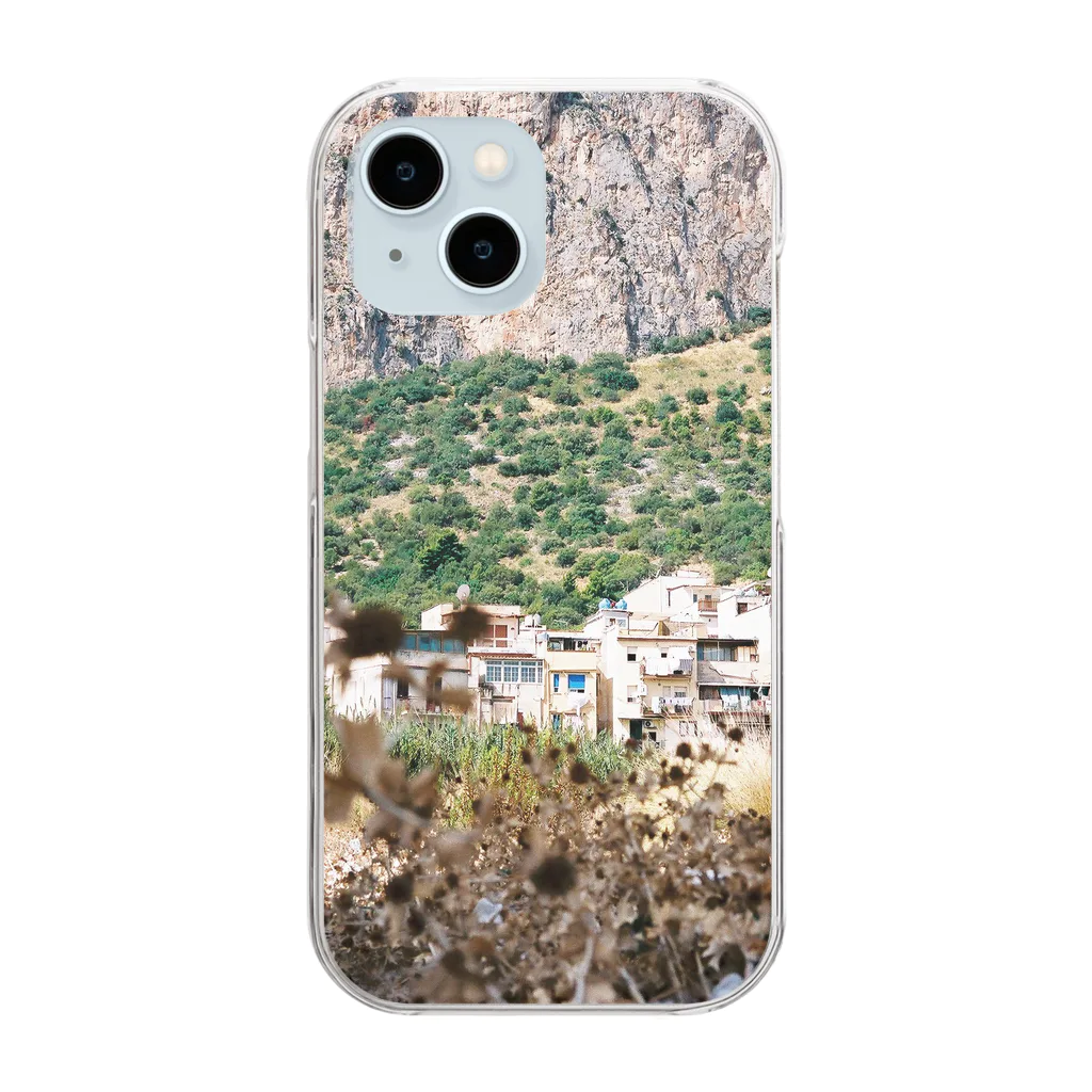 ねややの崖のある風景 Clear Smartphone Case