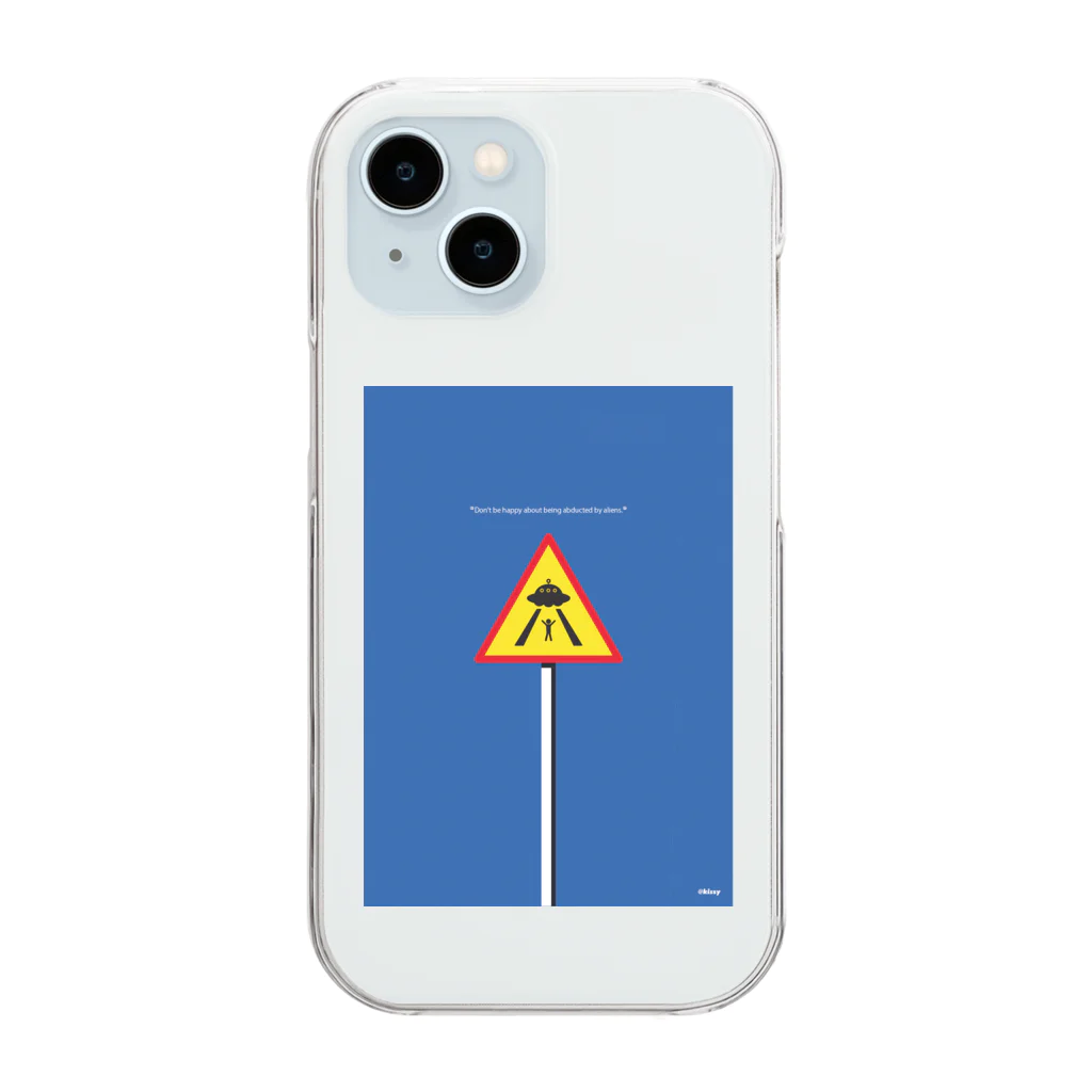 KissyのUFOに誘拐されて喜ぶな Clear Smartphone Case