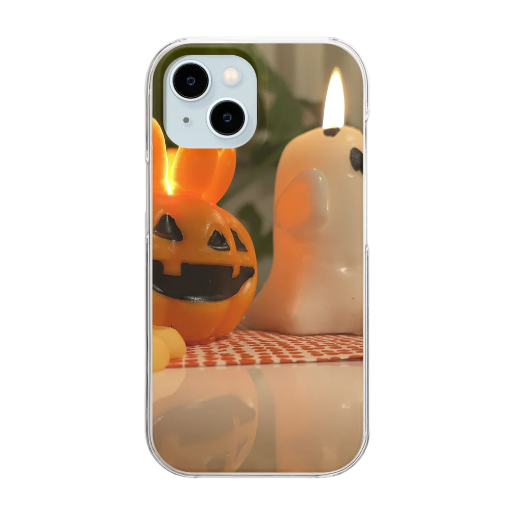 ほがぴーのハロウィンキャンドル Clear Smartphone Case