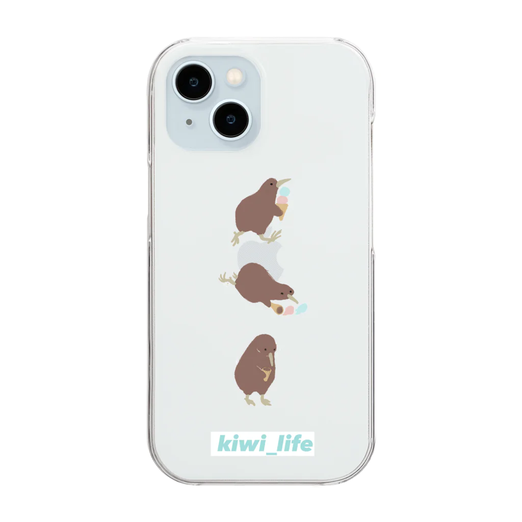 ningen_lifeのkiwi_life（アイス）/スマホケース Clear Smartphone Case