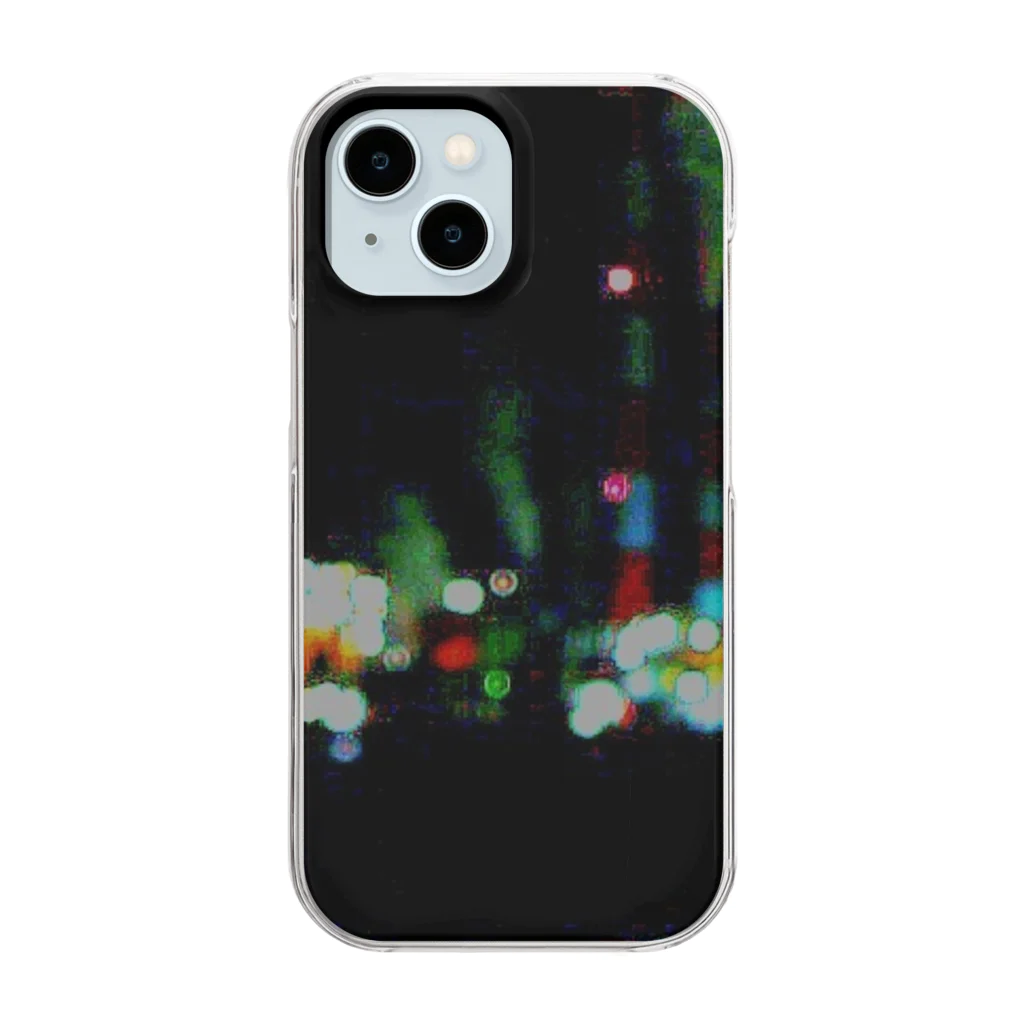 whale-kingのCity Night Clear Smartphone Case