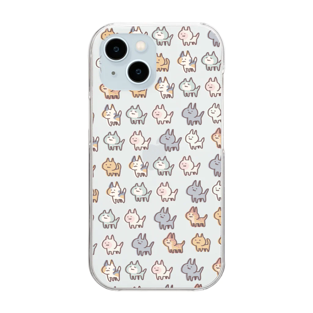 梅味の猫の大群 Clear Smartphone Case