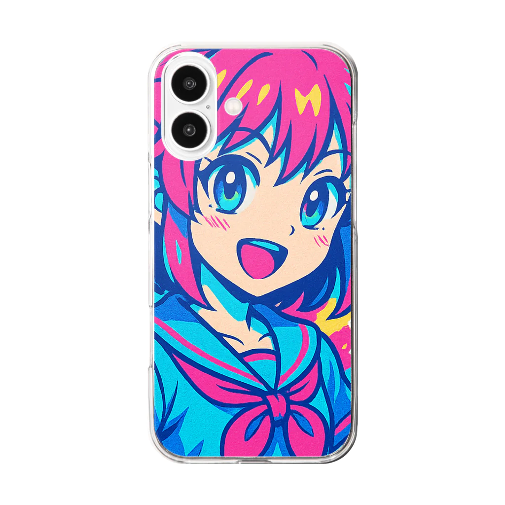 alwayschigeの「ネオンヒロイン・エクスプレス」 Clear Smartphone Case