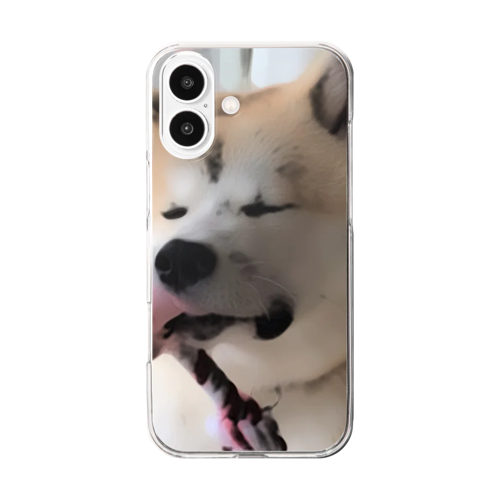 TENnosuke.Akitaのいつも眠い犬スマホケース Clear Smartphone Case