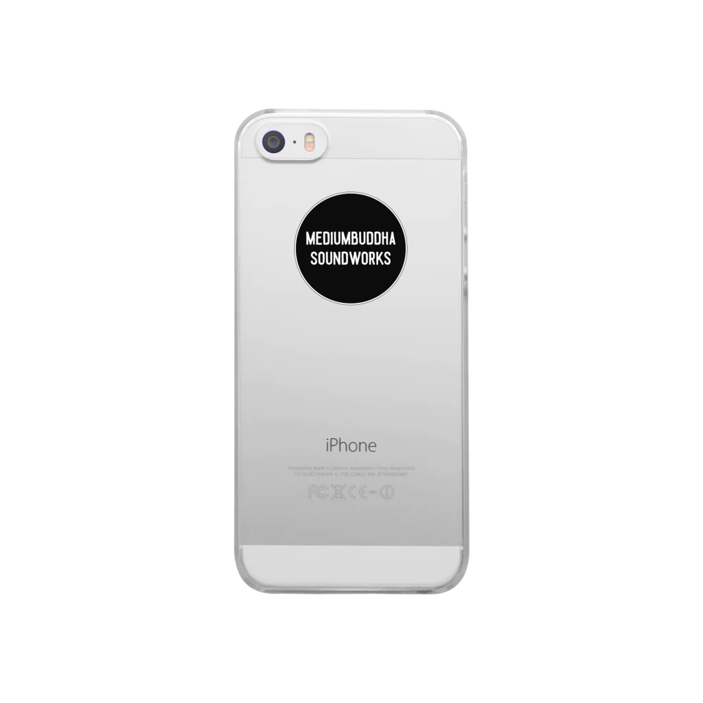 Mediumbuddha Sound WorksのMediumbuddha Sound Works Round Logo Black Clear Smartphone Case