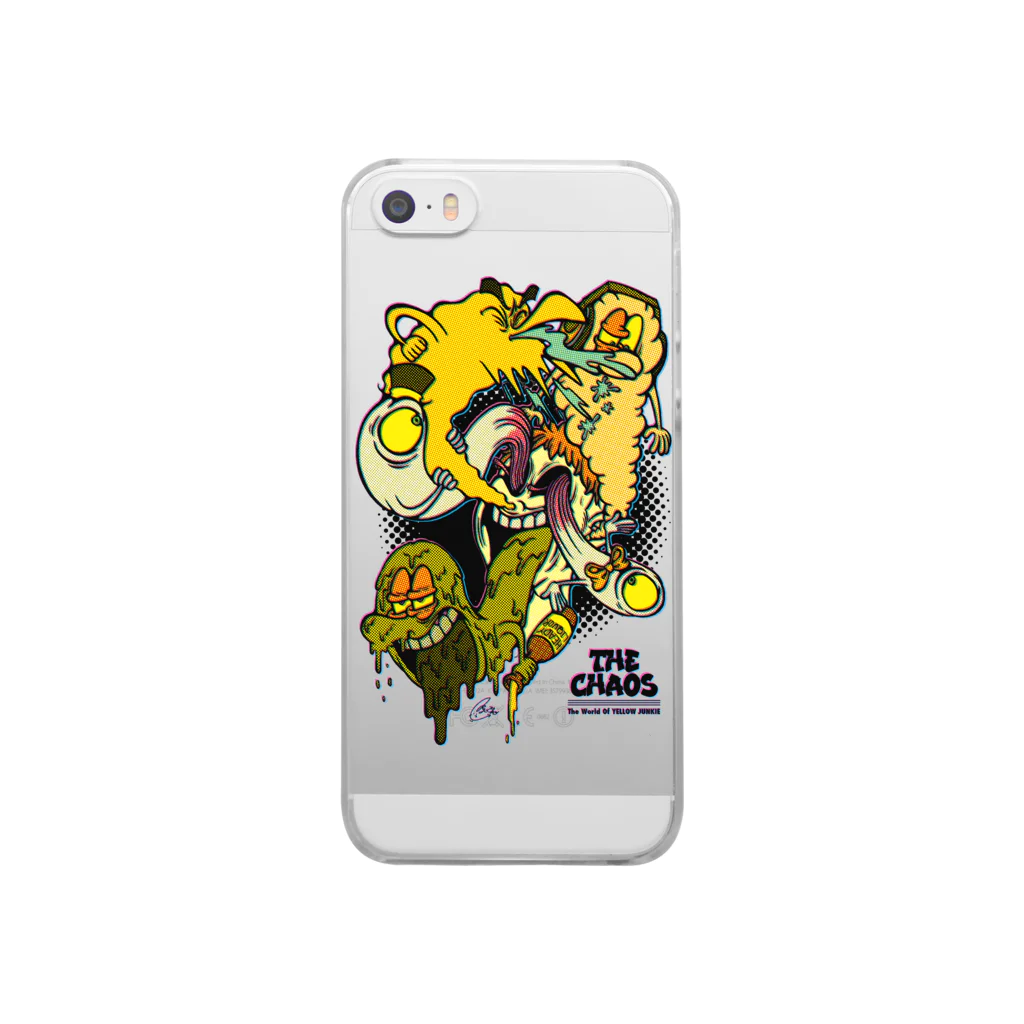 The World of YELLOW JUNKIEのYELLOW JUNKIE 「The カオス」 Clear Smartphone Case