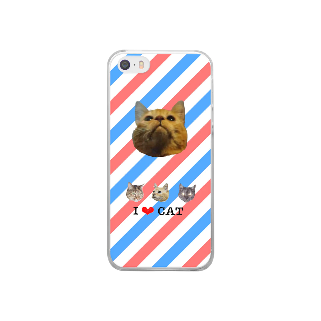 ヤワチロクルミ（自分ちの猫）のチロ（＋ヤワ、クルミ） Clear Smartphone Case