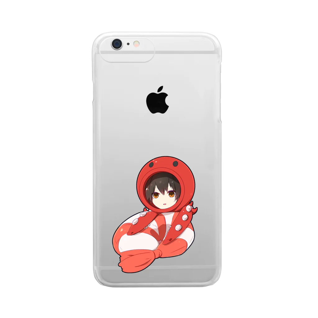 Se:Uのエビ好きのたこしゃん Clear Smartphone Case