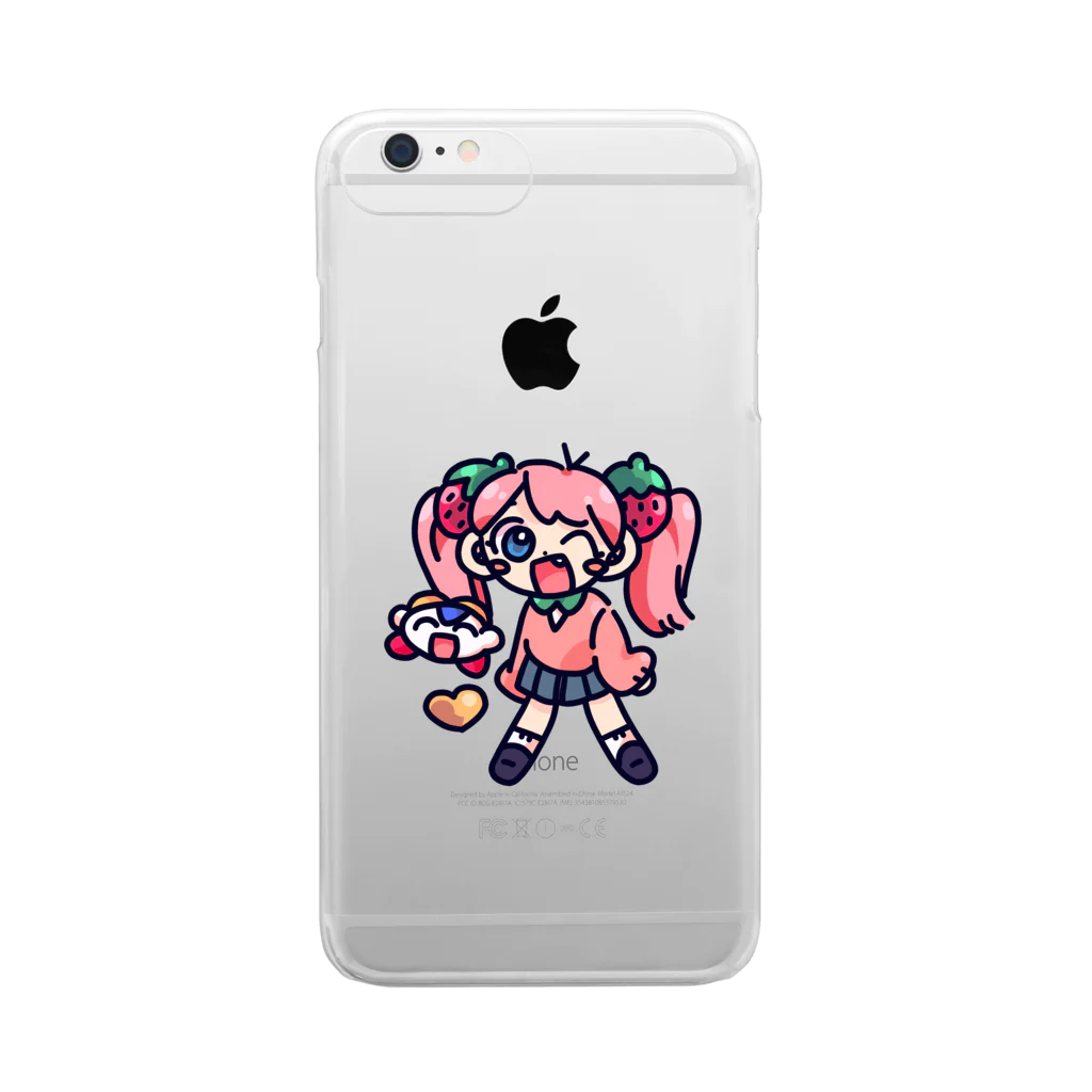 しおしおのパン屋のなかよしホトケちゃん&ピー坊 Clear Smartphone Case