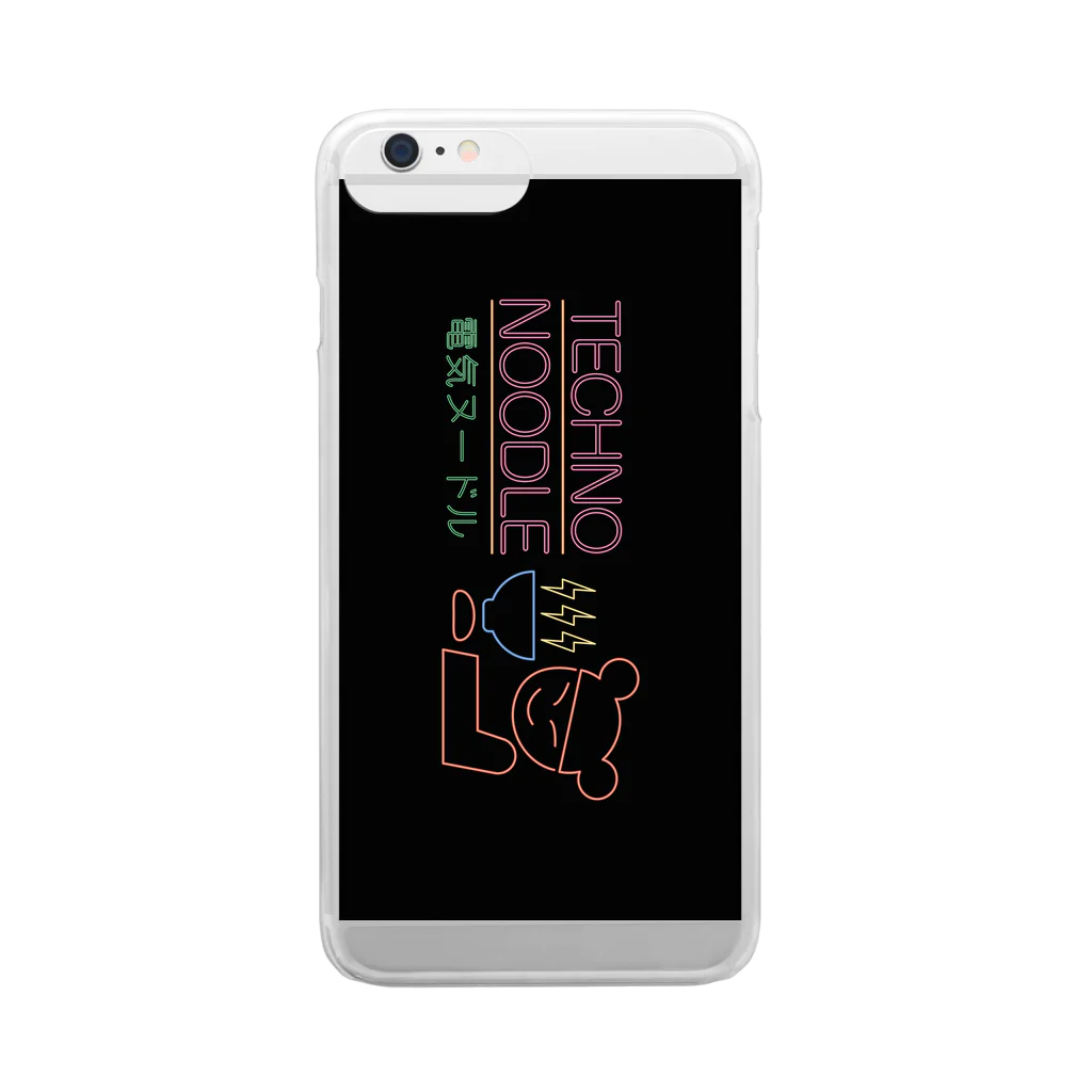 文化人のTECHNO NOODLE(case) Clear Smartphone Case