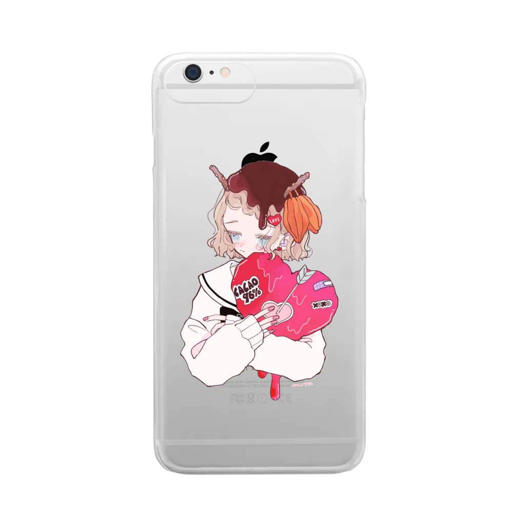 MUTATIONのCACAO GIRL Clear Smartphone Case