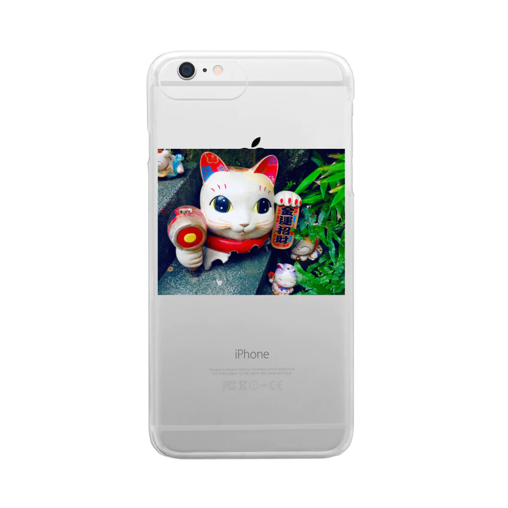 乾物のMANEKINEKO Clear Smartphone Case