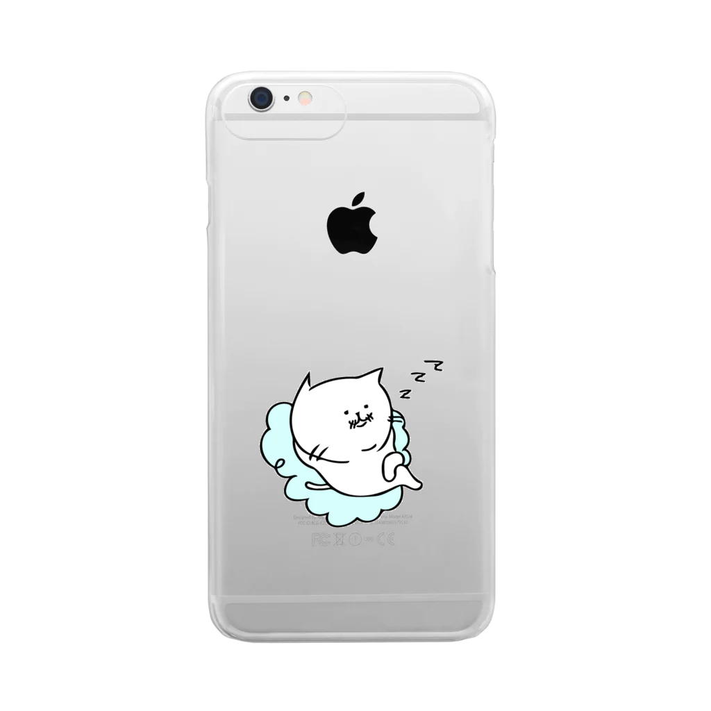 もちのやのねこのモチ Clear Smartphone Case