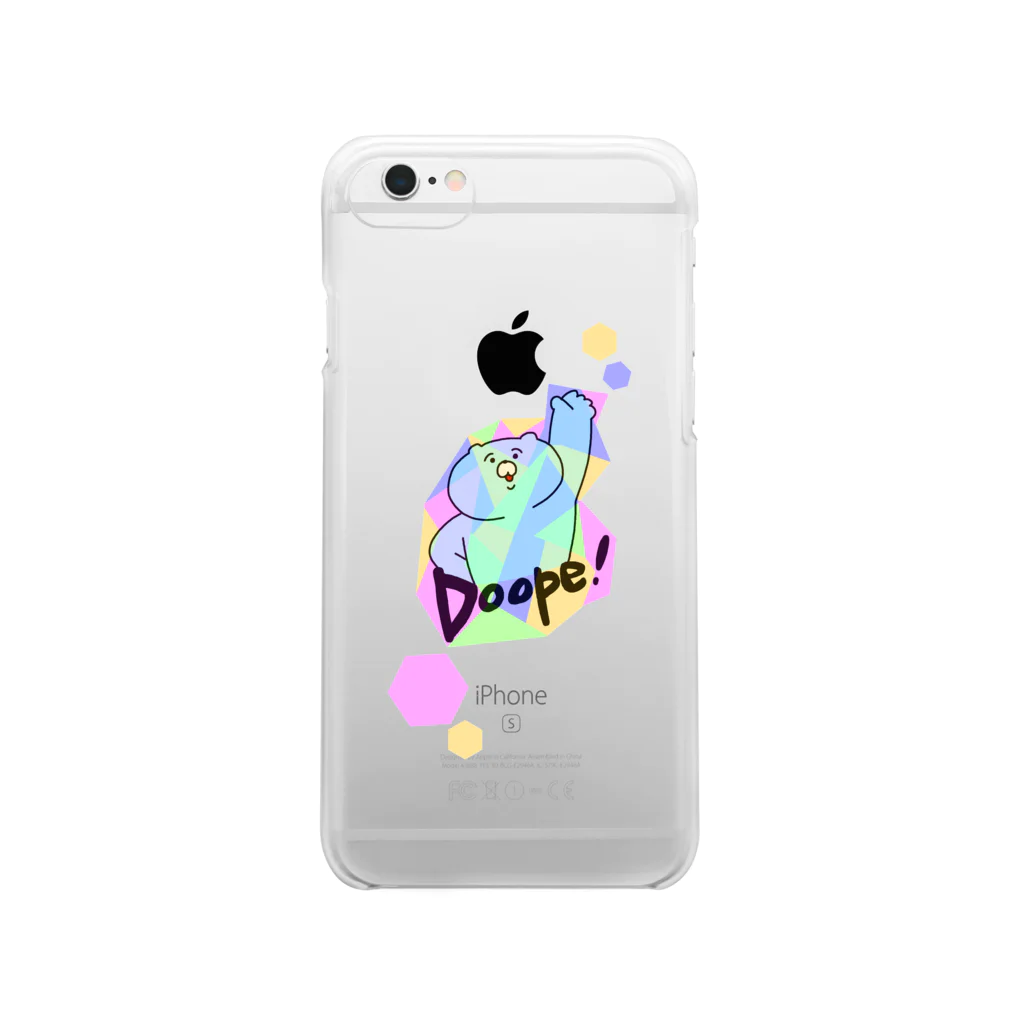 okome_doopeのDoope!くま Clear Smartphone Case