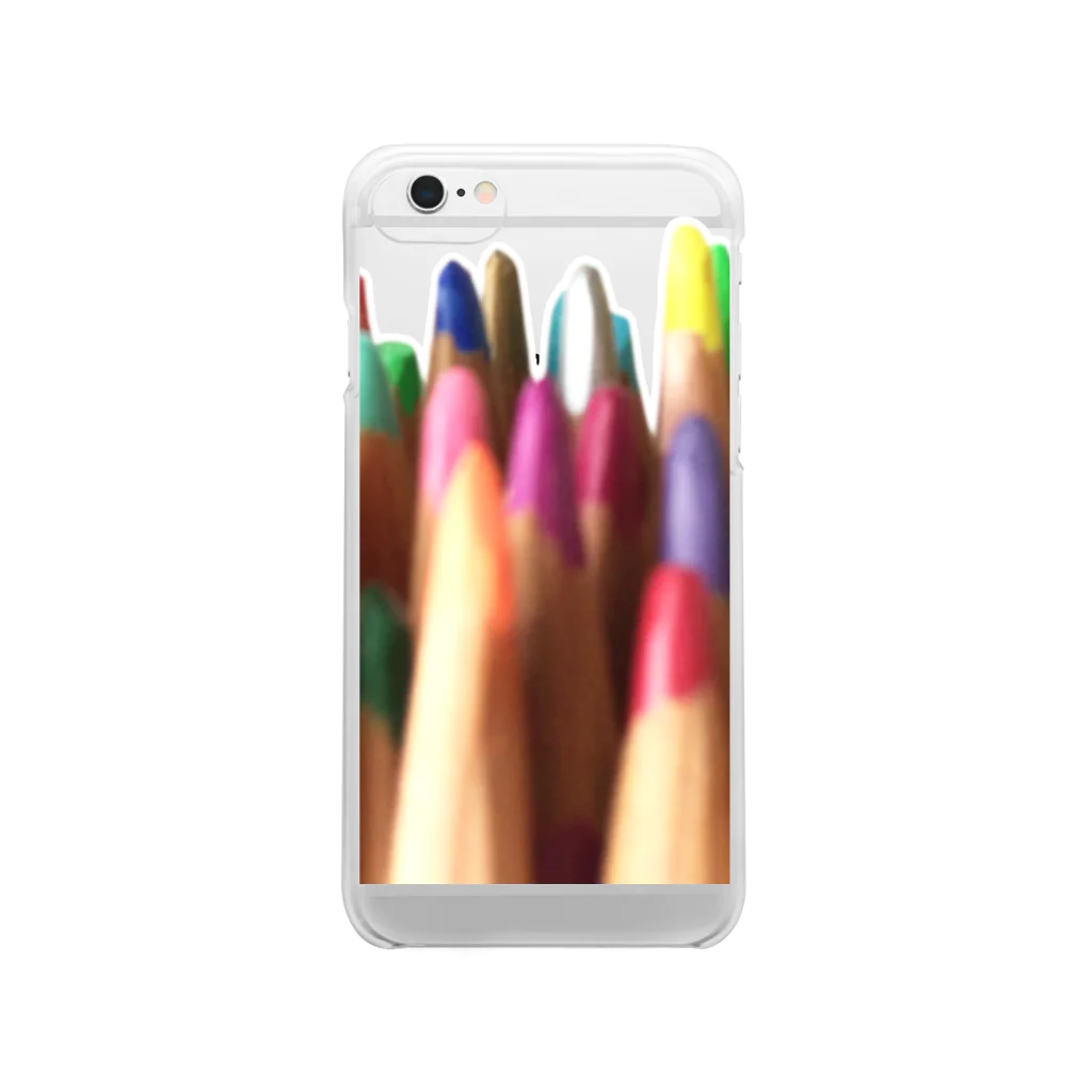 猫山アイス洋品店の色鉛筆 Clear Smartphone Case