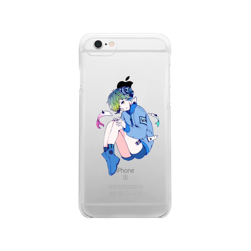 煩悩片栗粉の青い子 Clear Smartphone Case