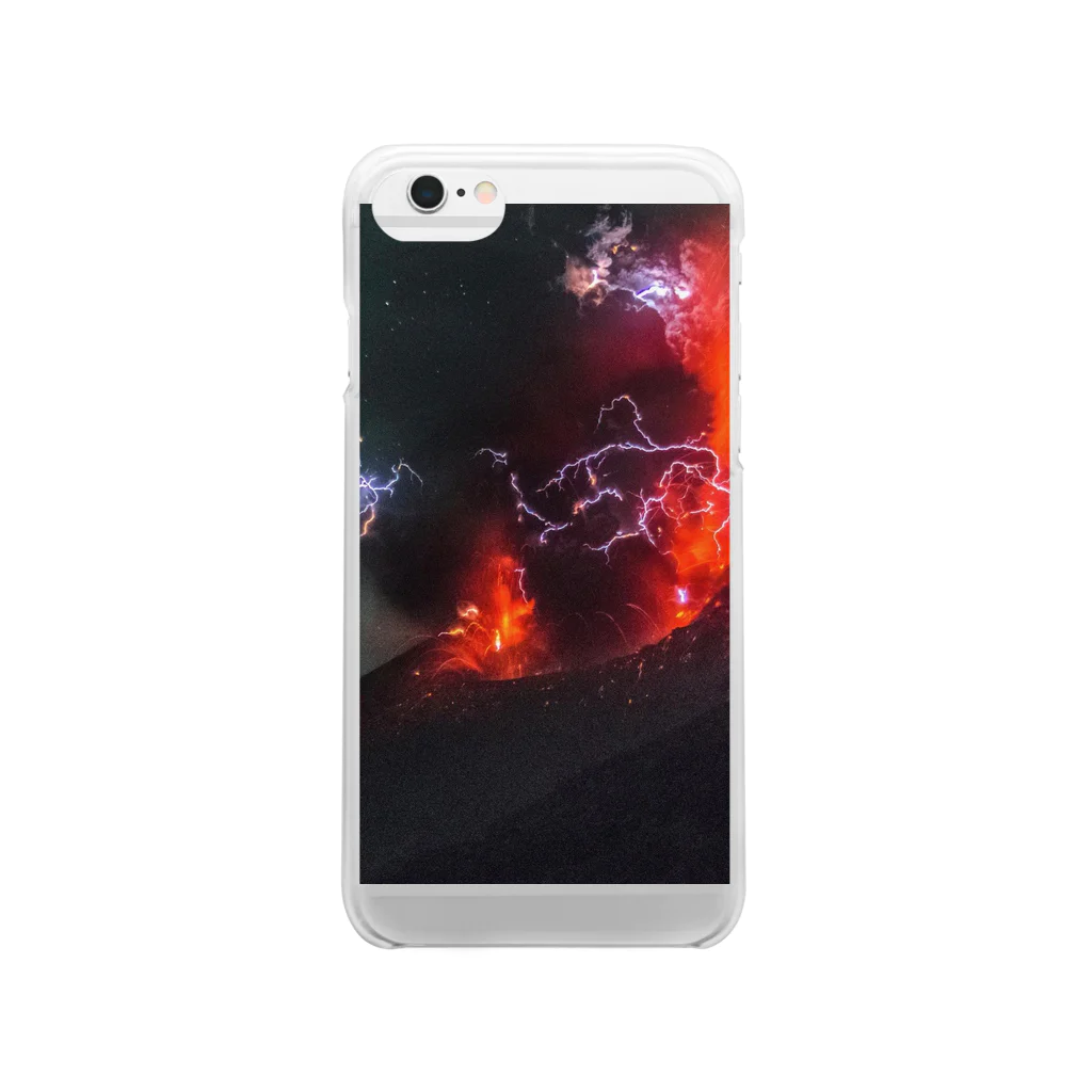 LUZ ORACEL FILMSのSakurajima Volcano explosion1 Clear Smartphone Case