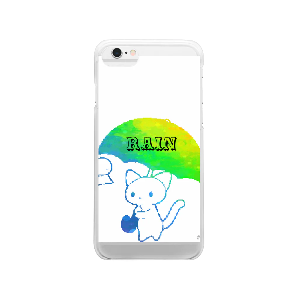 ONLINE SHOP High Score.のRAIN CAT Clear Smartphone Case