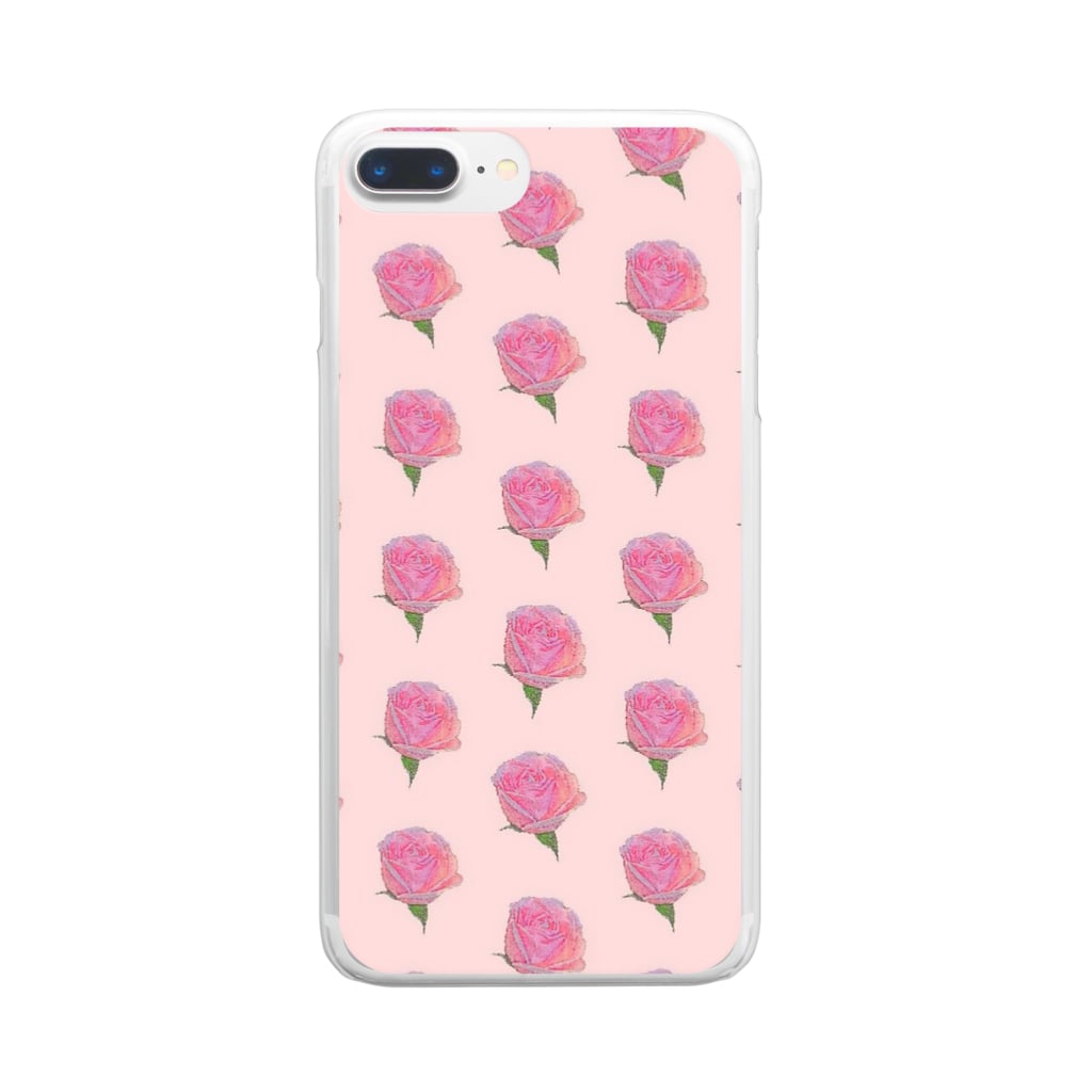 ちるまの店のバラ Clear Smartphone Case