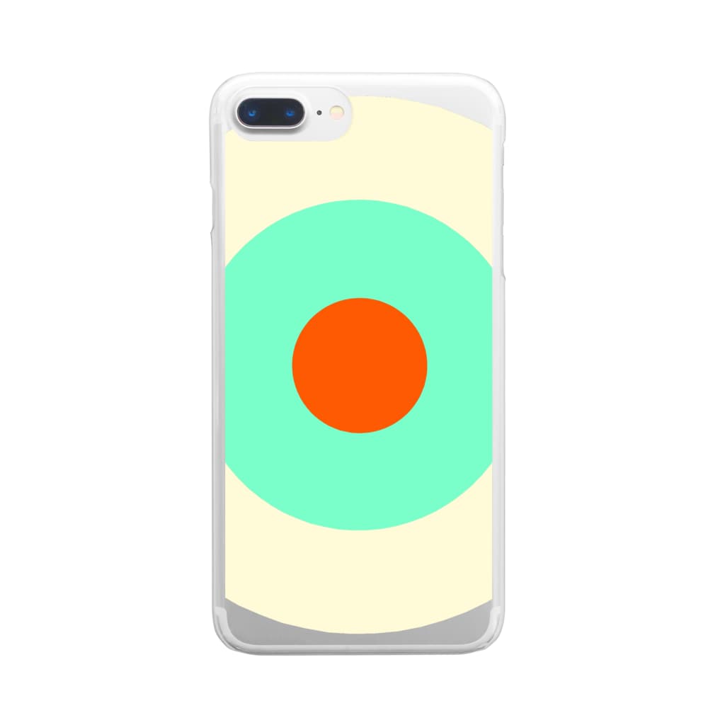 CORONET70のサークルa・クリーム・ペパーミント・オレンジ Clear Smartphone Case