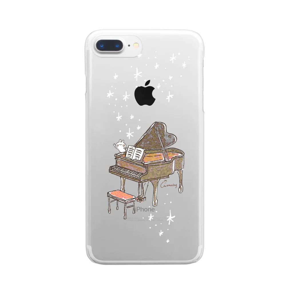 ＊momochy shop＊のピアノとうさぎ Clear Smartphone Case