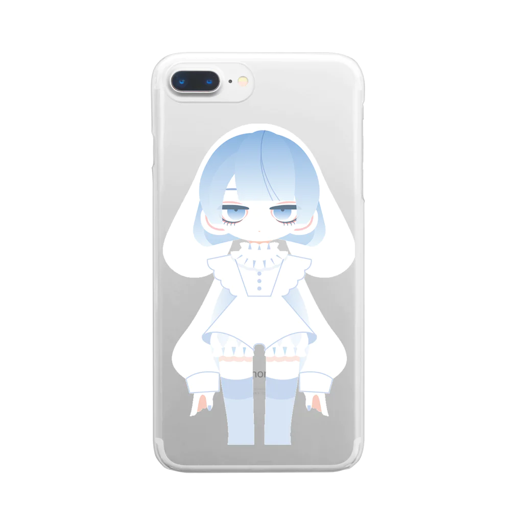 みろりのベイビーブルードッグ Clear Smartphone Case