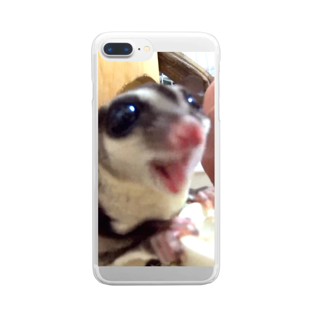 Hanagara animal cafeのフクロモモンガのモモちゃん Clear Smartphone Case