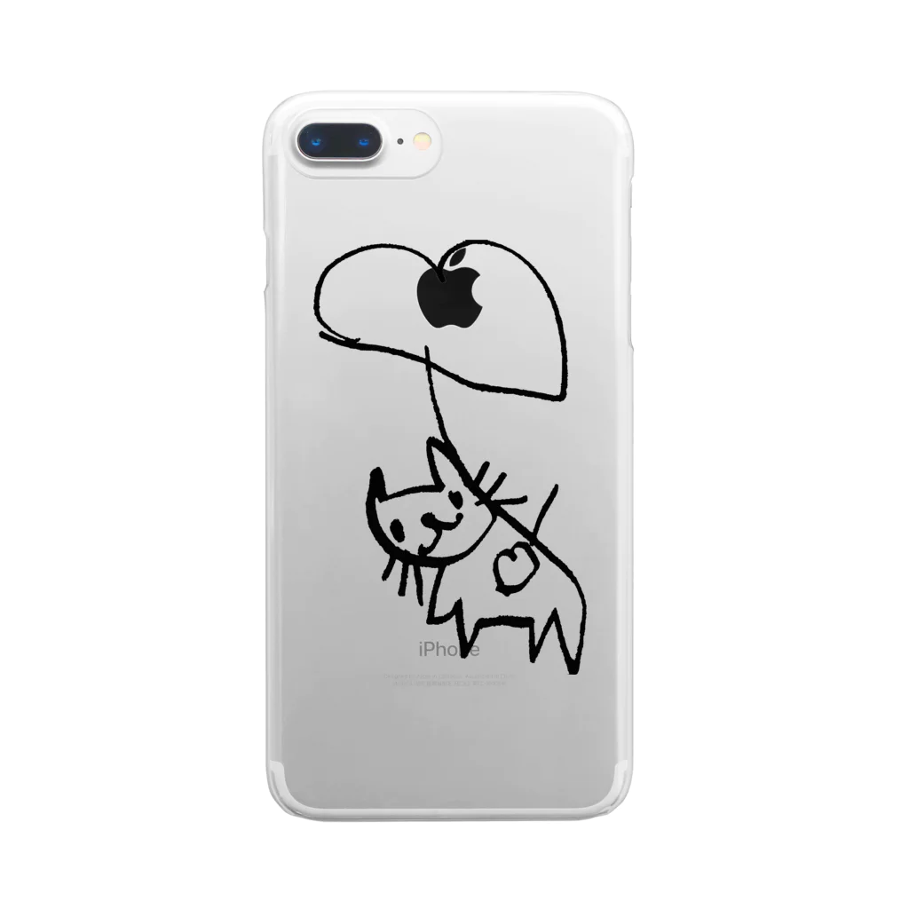 ふうせんねこのふうせんねこ Clear Smartphone Case