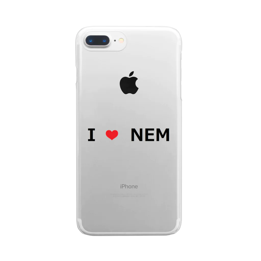 BBdesignのI Love NEM クリアスマホケース