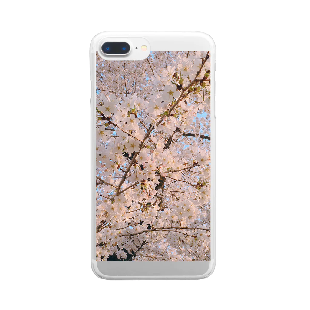 Smileの桜満開 Clear Smartphone Case