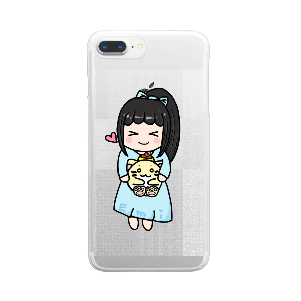 加宮えみのぷりにゃんwithえみえみ Clear Smartphone Case