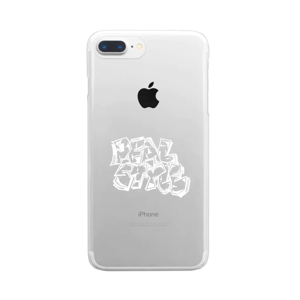 KKRのREALSTYLE 白文字 Clear Smartphone Case