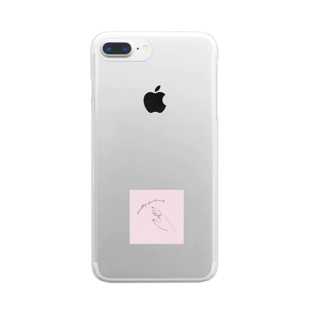 goodbye, darlingのgoodbye, darling(pink) Clear Smartphone Case