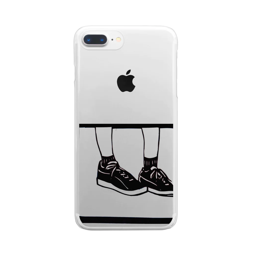 切り絵草太のsneaker(girl) Clear Smartphone Case