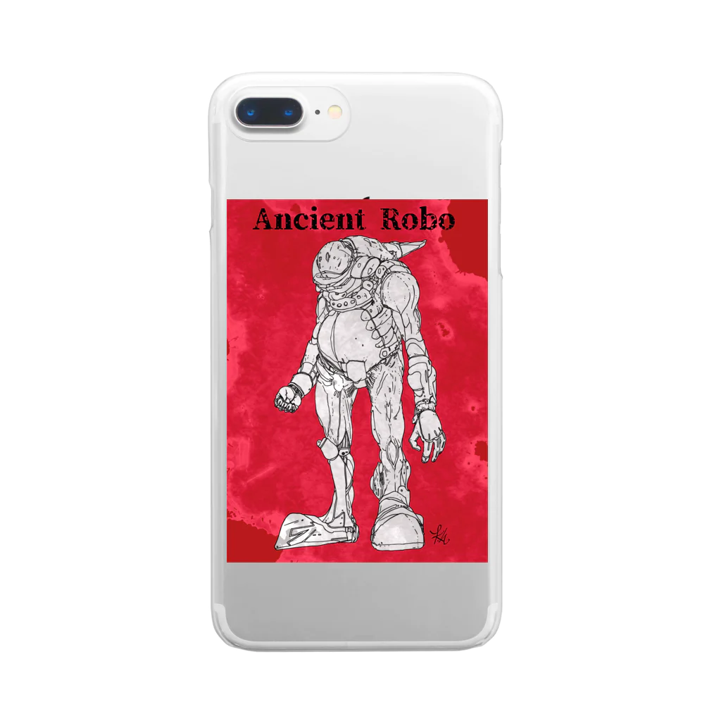 kazuyuki_harunoのAncient Robo Ver. 2 Clear Smartphone Case