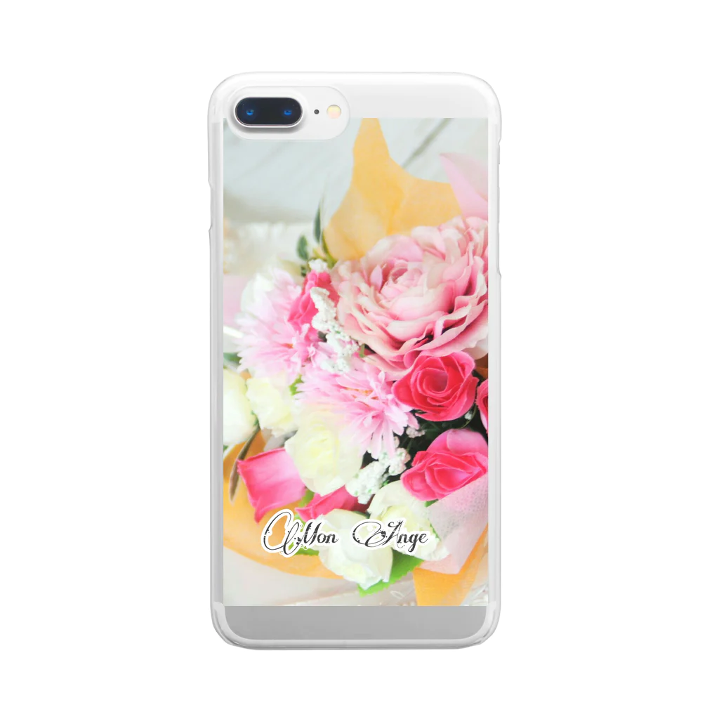 Mon AngeのFlower Bouquet Clear Smartphone Case