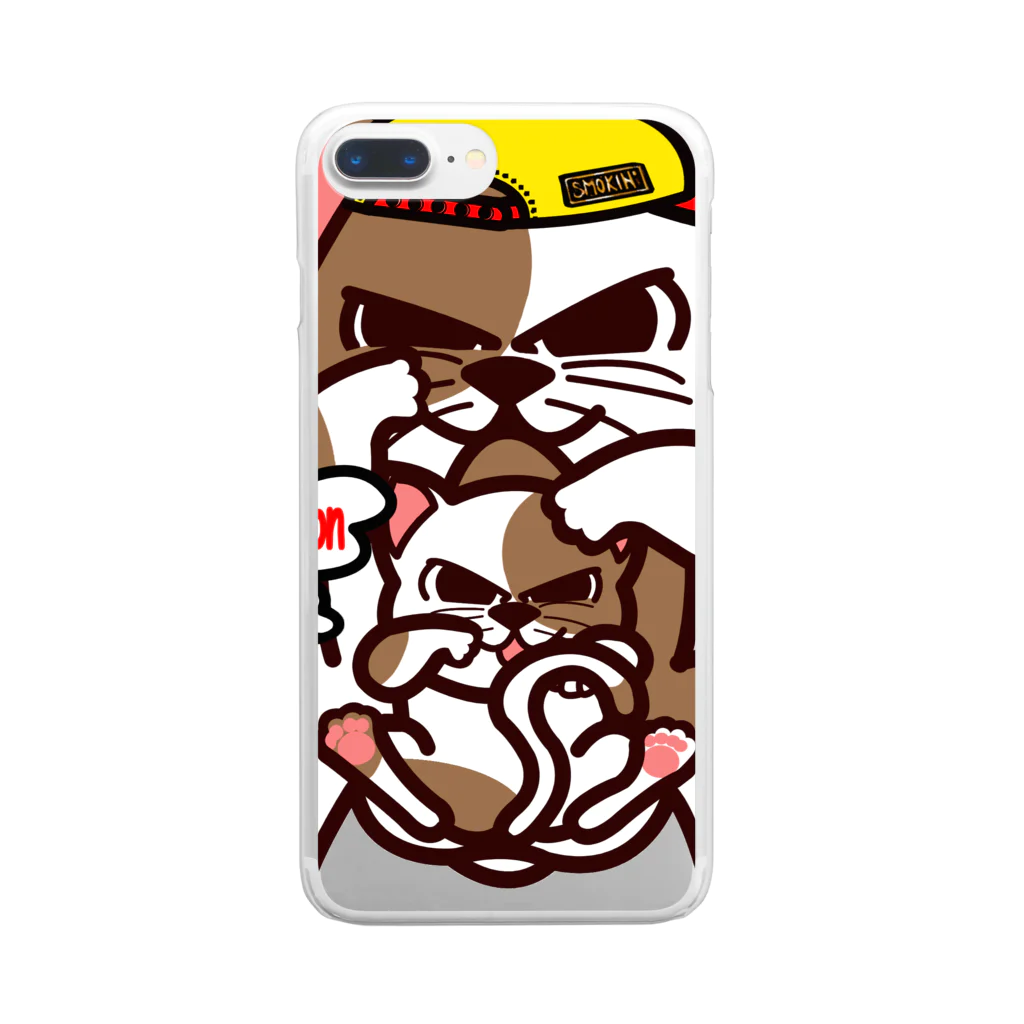 オリジナルデザインTシャツ　SMOKIN'のBring it on. Cat   Clear Smartphone Case