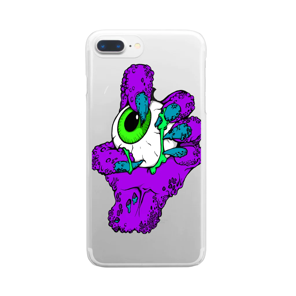 TKGのMonsterhand　purple Clear Smartphone Case