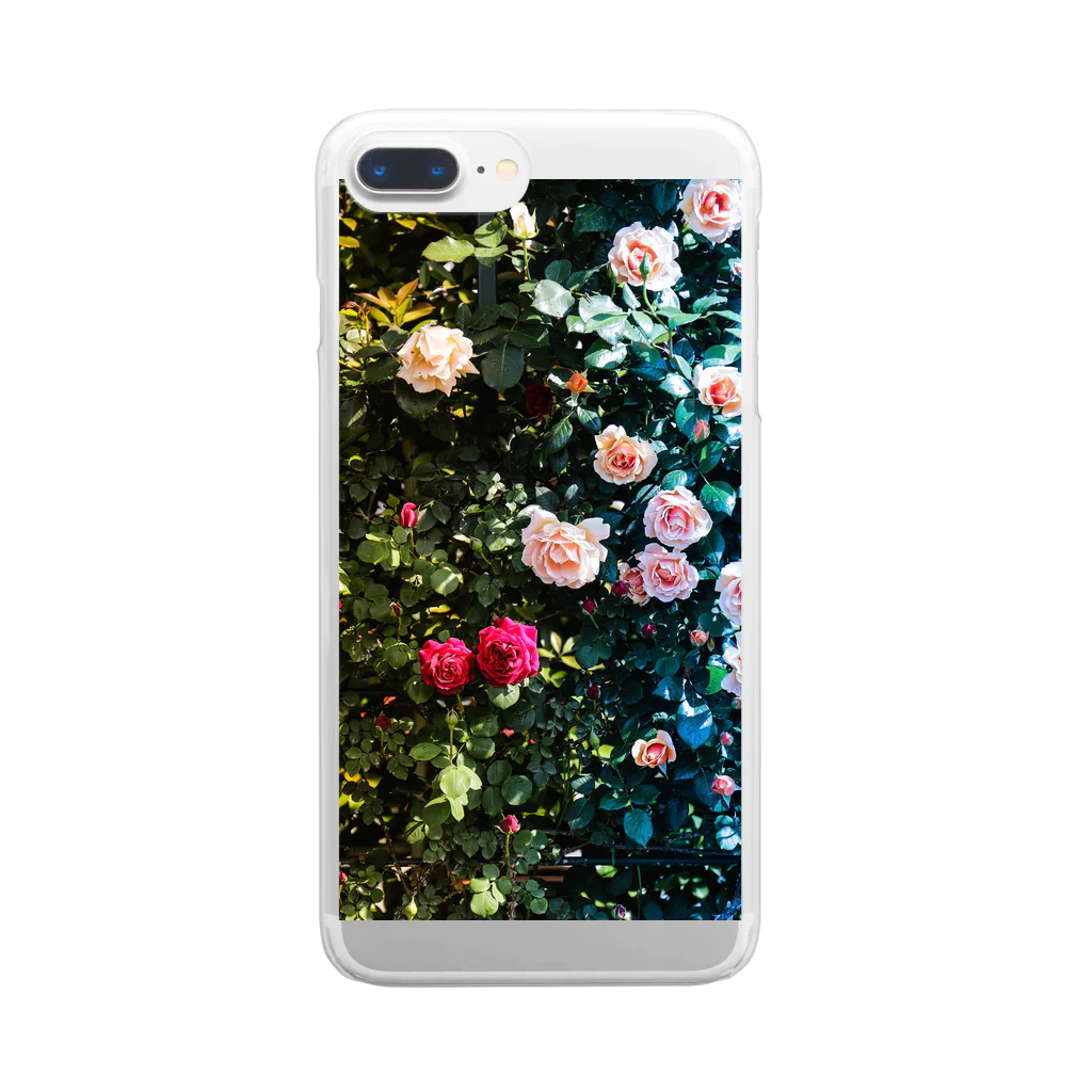 Takuya-craftの薔薇の二面性 Clear Smartphone Case