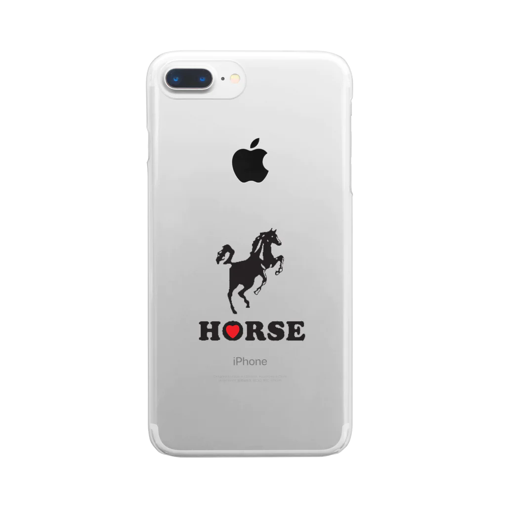 BBdesignの馬３ Clear Smartphone Case