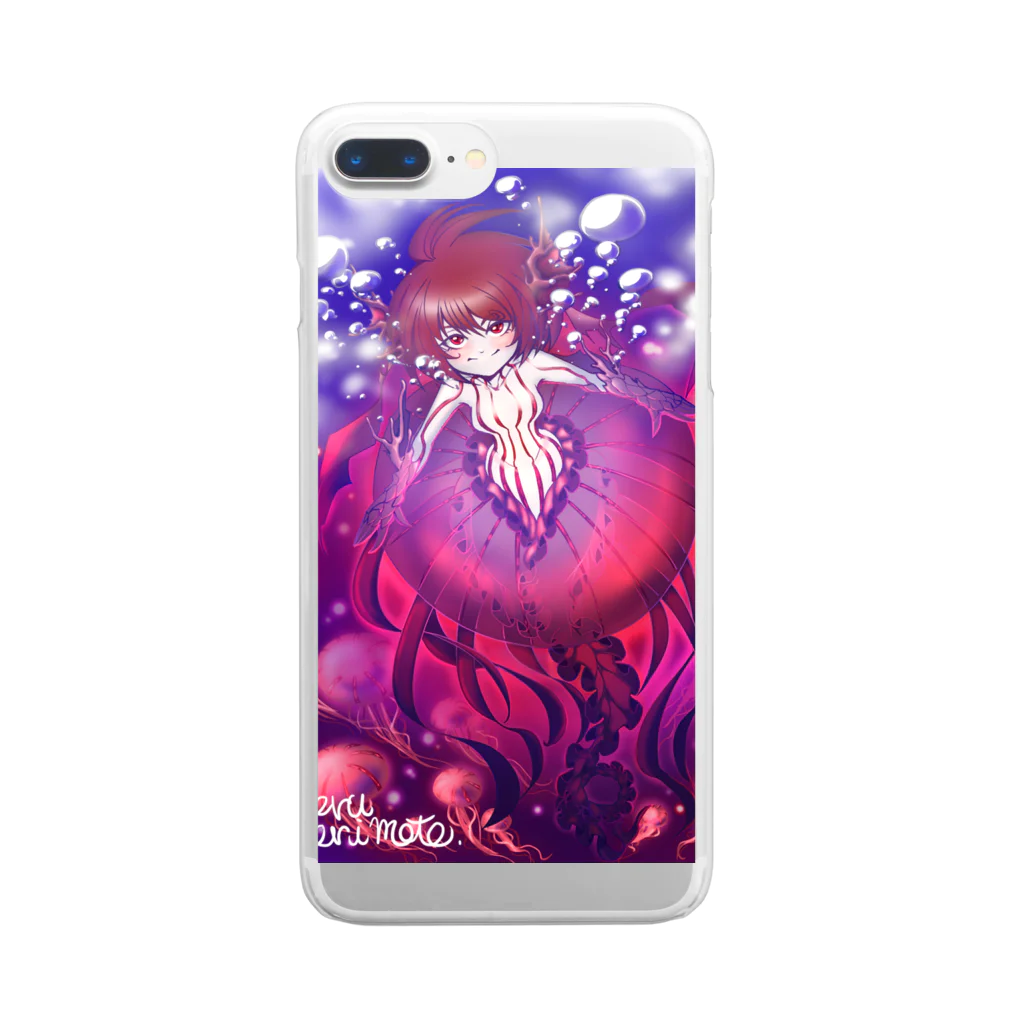 盛本モルのクラゲ子 Clear Smartphone Case