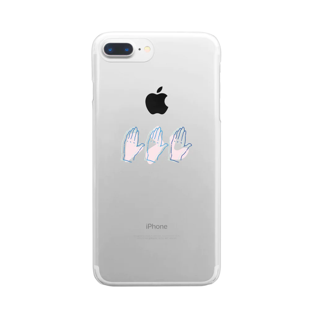 ぴゅるりんこよしだ。の3tsu no te Clear Smartphone Case